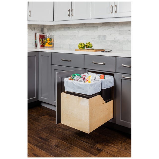 KITCHEN SHELF HELP CUSTOM STORAGE SOLUTIONS FOR KITCHEN BATHS   5 Kitchen Page Trash Recycling Roll Outs 